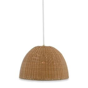 Royce Lighting RLPE2000-47 Outdoor Rattan Pendant Lamp Light Tan