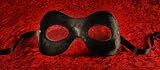 Carneval - Original handmade Venetian mask - Fellini black Leather Erotic Line