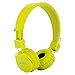 SODEE Folding Stereo Wired Headphones For Kids,Girls Headphones,Boys Headphone,In-line Microphone Remote Control Over ear Headphone with Soft Earpads for Cellphones PC Gaming Devices(Green)