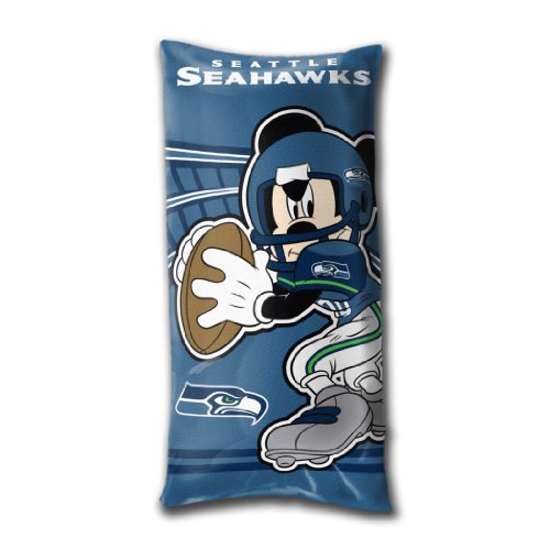 Disney/NFL Seattle Seahawks Mickey Mouse Fold-Up Body Pillow