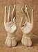 Jewelry : Pair of Standing Wooden Hands