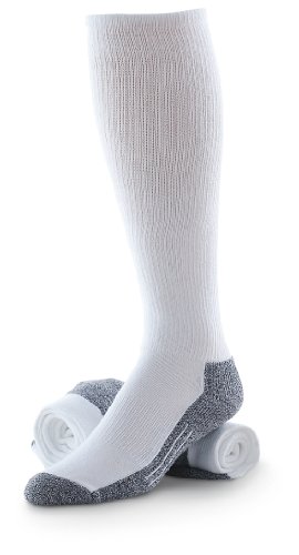 2 - Pk. Western Coolmax Boot Socks, WHITE/GRAY, 10-13