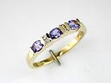 Women's Diamond & Tanzanite Ring in 14K Yellow Gold (0.55 ctw)