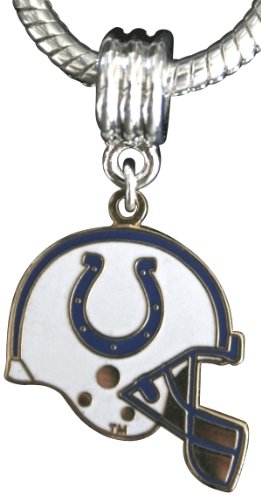 Indianapolis Colts Helmet Charm Fits Most Large Hole Bead Bracelets