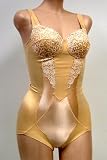 Venus Satin Lite Orange No Wire Bodysuit #3414 34A