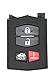 Keyecu Replacement Shell Remote Key Case Fob 4 Button for Mazda 3 5 6 RX8 CX7 CX9 With battery holder