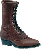Kid's DOUBLE H Western Packer Cowboy Boots 4.5 Youth Boys Bridle Brown