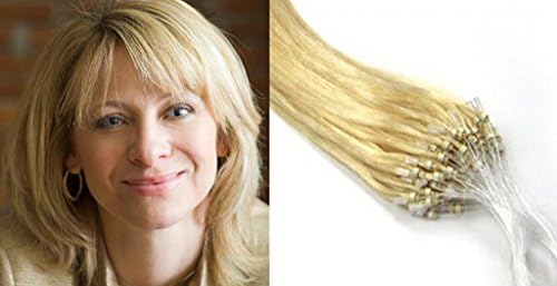 Beauty Wig World 24" 60cm 100s/50g Virgin 100% Brazilian Real Loop Micro Rings hair extensions #613-bleach blonde