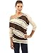 PattyBoutik Women's One Shoulder Striped Reversible Tunic