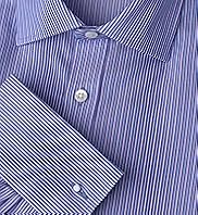 2" Longer Ultimate Non-Iron Pure Cotton Sateen Striped Shirt