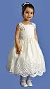 CLEARANCE Hollywood! New Cutwork Organza Dress Wedding Pageant Ivory 6M Remaining
