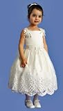 CLEARANCE Hollywood! New Cutwork Organza Dress Wedding Pageant Ivory 6M Remaining