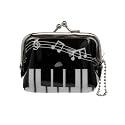 Black & White Piano PVC Coin Purse Measuring 8cm/6cm/3cm (LWD)