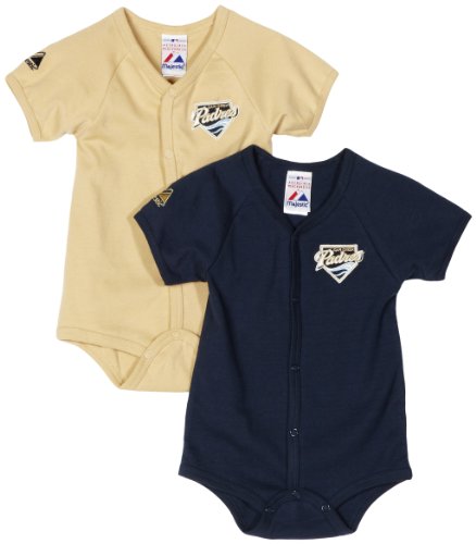 MLB Infant/Toddler Boys' San Diego Padres Two Piece Creeper Set (Navy, 18 Months)