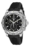 TAG Heuer Mens CAF101E.FT8011 Rubber Analog-Digital with Black Dial Watch