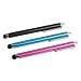 3 pack of Black Blue Pink Stylus Universal Touch Screen Pen for Kindle Touch 3g Fire Keyboard DX + Bluecell Cable Tie