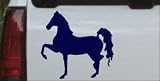 Horse (full body) prancing Western Car Window Wall Laptop Decal Sticker -- Navy 24in X 22.5in