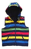 Justice Girls Reversible Striped Puffer Vest