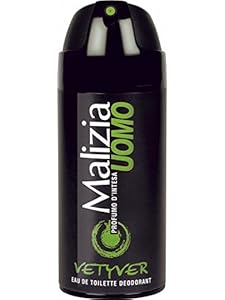 Amazon.com : Malizia Uomo "Vetyver" Eau De Toilette Deodorant Spray ...