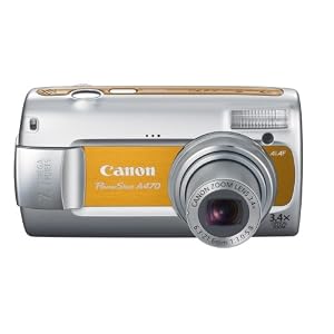 Canon PowerShot A470 7.1 MP Digital Camera with 3.4x Optical Zoom (Orange)
