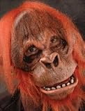 Orangutan Mask w/ Moving Mouth Action Adult Halloween Costume Accessory