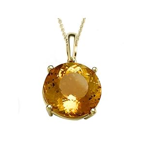 11.00 cttw Genuine Citrine Necklace by Effy CollectionŽ in 14k Yellow Gold by