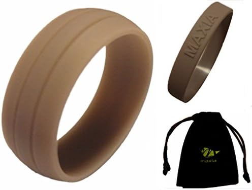 Silicone Wedding Band for Men and Women, Black, Blue, Green, Pink, Red, Yellow, Grey, Top Quality ring, 8.7mm Wide, 1.5mm Thin, Safe, Comfort Band for Active, Outdoor lifestiyle GRAY 11