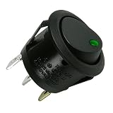 Lamptron Kippschalter rund - green LED