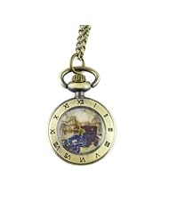 Youyoupifa Wholesale 5pcs/lot Bronze Retro Design Dial Open-face Quartz Pocket Watch #NBW0PX7696-CO3