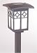Pine Top 501-0049R Rust Outdoor Plastic Mission Style Solar Stake Lantern with Frosted Lens