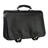 Maxwell Scott - Cartable professionnel en cuir noir de luxe (Jesolo3)