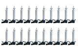 20er-Set LED Weihnachtskerzen, kabellos, warm-weisses Licht, mit Fernbedienung und Zubehör