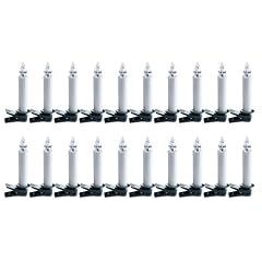 20er-Set LED Weihnachtskerzen, kabellos, warm-weisses Licht, mit Fernbedienung und Zubeh�r