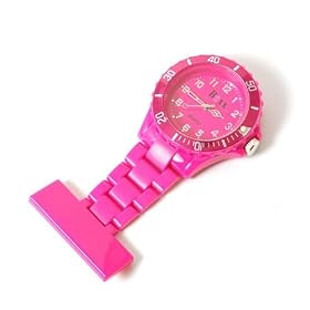 BOXX HOT Pink Rotating Bezel Nurses Fob Watch