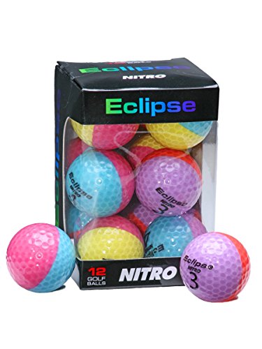 Nitro eclipse 12-pack golf balls (assorted colors)