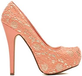 Strut 'N Shine Lacy Platform Heels