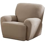 Maytex Stretch Twill 4-Piece Recliner Cover, Taupe