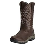 Ariat Women's Western Terrain Oiled Rowdy Cowgirl Boot Round Toe Brown US