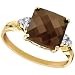 Mysterious Beauty Smoky Quartz & Diamond Ring