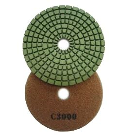 4" Wet Diamond Polishing Pad for Granite, Marble, Stone - Premium Grade ("C" Series), Grit 3000