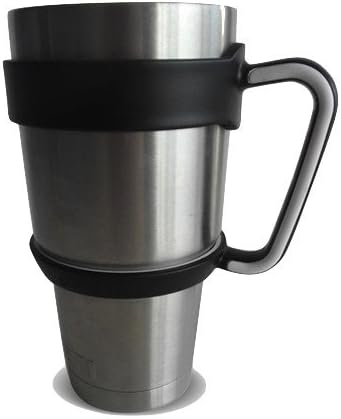 Pair of Plastic Handle Hand Rubber Anti-Slip Grip Accessory for 30 OZ Yeti Cooler &amp; Other Tumbler Rambler Cup (HANDLE ONLY)