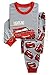 Babygp Boys Pajamas Dinosaur etc Kids Pjs Sets 100% Cotton Toddler long sleeves Sleepwear(White Red,5 Years)