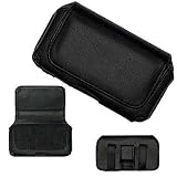 41tt4bbMn L. SL160  Executive Black Horizontal Leather Side Case Pouch with Belt Clip and Belt Loops for Samsung Omnia i900 i910, i908 / Samsung Instinct M800, M810, S30 / R800 Delve / EPIX i907 / Blackjack i617 / Jack i637 / Samsung Magnet A257, A177 / SGH T349