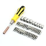 uxcell ドライバーセット　フィリップスドライバービット　メタル製ビット　47点セット