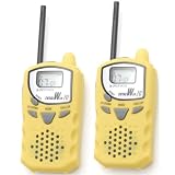 【直販55％OFF】特定小電力トランシーバー 2個セット イエロー色（交信距離は最長2km　20チャンネル38グループモード対応で複数人との交信可能　釣り・バイクなどのアウトドア、防災・工事・建築現場・工場・倉庫などの連絡ツールに最適）
