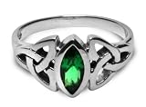 Triskele Marquise Emerald Ring