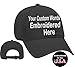 Custom Text Embroidered Dad Hat. Unstructured Adjustable Metal Buckle (Charcoal Gray Dad Hat)