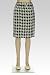 Houndstooth Belted Pencil Skirt