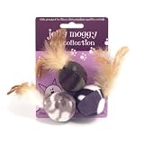 Jolly Moggy Cat Toy 3 Feather Fleece Balls