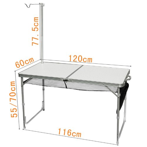 Table pliable de camping, table pour pique-nique, grillade/calcination et jardin, Buffet traiteur 8812-D